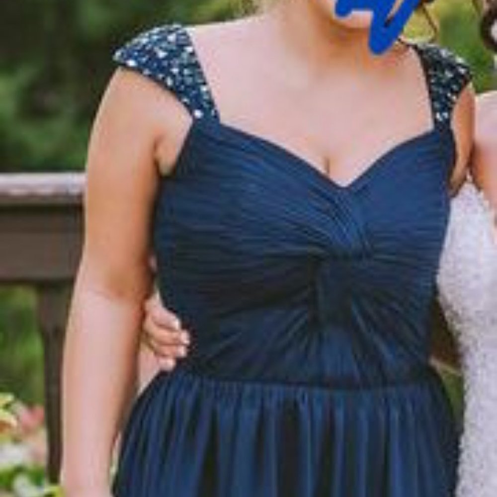 JJs House Long Bridesmaid Dress Navy Blue